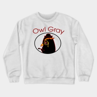 Owl with black tea Crewneck Sweatshirt